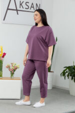 Костюм 25.2678 * Трикотаж двухнитка, колір Баклажан, 48(XL), 50(ХХL), 52(3XL) - Зображення 2