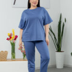 Костюм 25.2678 * Трикотаж двухнитка, колір Джинсовий, 48(XL), 50(ХХL), 52(3XL)