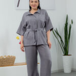 Комплект 25.2656 лен, цвят Сиво-графитен, 48(XL), 50(XXL), 52(3XL)