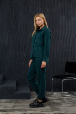 Костюм 24.2552 н Замш тонкий, колір Темно зелений , 42(S), 44(М), 46(L) - Зображення 2