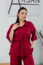 Set 25.2656 in, culoare Burgundy, 48(XL), 50(XXL), 52(3XL) - Image 4