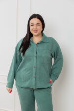Костюм 24.2552 б Замш тонкий, колір Оливка темна, 48(XL), 50(ХХL), 52(3XL) - Зображення 4