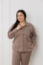 Костюм 24.2552 б Замш тонкий, колір Какао, 48(XL), 50(ХХL), 52(3XL) - Зображення 4