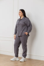 Костюм 24.2552 б Замш тонкий, колір Вугільний, 48(XL), 50(ХХL), 52(3XL) - Зображення 2