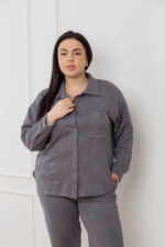 Костюм 24.2552 б Замш тонкий, колір Вугільний, 48(XL), 50(ХХL), 52(3XL) - Зображення 4