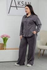 Костюм 25.2587 б Замш тонкий, колір Графіт, 48(XL), 50(ХХL), 52(3XL) - Зображення 2