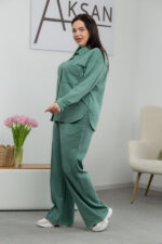 Костюм 25.2587 б Замш тонкий, колір Оливка темна, 48(XL), 50(ХХL), 52(3XL) - Зображення 2