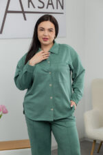 Костюм 25.2587 б Замш тонкий, колір Оливка темна, 48(XL), 50(ХХL), 52(3XL) - Зображення 4