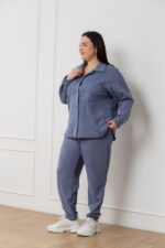 Костюм 24.2552 б Замш тонкий, колір Джинсовий, 48(XL), 50(ХХL), 52(3XL) - Зображення 2
