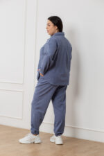 Костюм 24.2552 б Замш тонкий, колір Джинсовий, 48(XL), 50(ХХL), 52(3XL) - Зображення 3