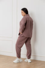 Костюм 24.2552 б Замш тонкий, колір Кавовий, 48(XL), 50(ХХL), 52(3XL) - Зображення 3