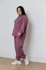 Костюм 24.2552 с.б Замш тонкий, колір Баклажан, 54(4XL), 56(5XL), 58(6XL) - Зображення 2