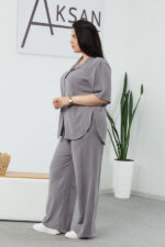 Костюм 25.2691 б Американський креп, колір Темно сірий, 48(XL), 50(ХХL), 52(3XL) - Зображення 2