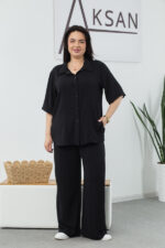 Костюм 25.2691 б Американський креп, колір Чорний, 48(XL), 50(ХХL), 52(3XL)