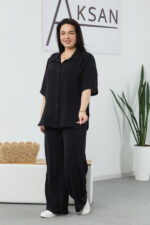 Костюм 25.2691 б Американський креп, колір Чорний, 48(XL), 50(ХХL), 52(3XL) - Зображення 2
