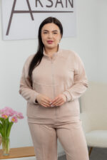 Костюм 25.2590 б Замш тонкий, колір Беж, 48(XL), 50(ХХL), 52(3XL) - Зображення 4