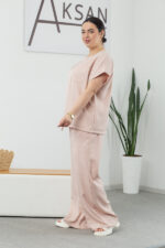 Костюм 25.2664 б Льон, колір Пудра світла, 48(XL), 50(ХХL), 52(3XL) - Зображення 2