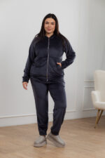 Костюм 24.2484 б.б Велюр байка, колір Думан, 50(ХХL), 52(3XL), 54(4XL)