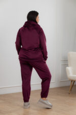 Костюм 24.2484 б.б Велюр байка, колір Марсал, 50(ХХL), 52(3XL), 54(4XL) - Зображення 3