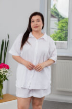 Костюм 25.2721 б Муслін, колір Молочний, 46(L)-48(XL), 50(ХХL)- 52(3XL) - Зображення 4