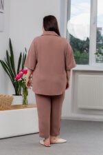 Костюм 24.2327 б Американський креп, колір Світло кавовий, 48(XL), 50(ХХL), 52(3XL) - Зображення 3