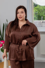 Костюм 25.2723 б Армані жатка, колір Шоколад , 48(XL)-50(ХХL), 52(3XL)- 54(4XL) - Зображення 4