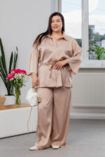 Костюм 25.2723 б Армані жатка, колір Латте, 48(XL)-50(ХХL), 52(3XL)- 54(4XL)