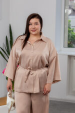 Костюм 25.2723 б Армані жатка, колір Латте, 48(XL)-50(ХХL), 52(3XL)- 54(4XL) - Зображення 4