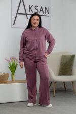 Костюм 25.2590 б Замш тонкий, колір Баклажан, 48(XL), 50(ХХL), 52(3XL)