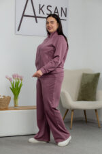 Костюм 25.2590 б Замш тонкий, колір Баклажан, 48(XL), 50(ХХL), 52(3XL) - Зображення 2