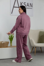Костюм 25.2590 б Замш тонкий, колір Баклажан, 48(XL), 50(ХХL), 52(3XL) - Зображення 3
