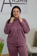 Костюм 25.2590 б Замш тонкий, колір Баклажан, 48(XL), 50(ХХL), 52(3XL) - Зображення 4