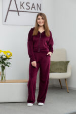Костюм 25.2597 н Велюр тонкий, колір Бургунді, 40(XS), 42(S), 44(М)