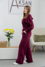 Костюм 25.2597 н Велюр тонкий, колір Бургунді, 40(XS), 42(S), 44(М) - Зображення 2