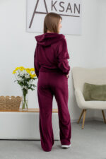 Костюм 25.2597 н Велюр тонкий, колір Бургунді, 40(XS), 42(S), 44(М) - Зображення 3