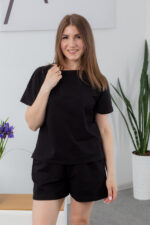 Костюм 25.2687 н Трикотаж двонитка, колір Чорний, 40(XS) - 42(S), 44(М) - 46(L) - Зображення 4