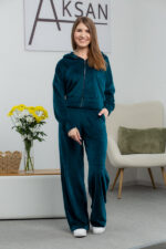 Костюм 25.2597 н Велюр тонкий, колір Смарагдовий, 40(XS), 42(S), 44(М)