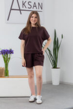 Костюм 25.2687 н Трикотаж двонитка, колір Темний шоколад, 40(XS) - 42(S), 44(М) - 46(L)