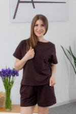 Костюм 25.2687 н Трикотаж двонитка, колір Темний шоколад, 40(XS) - 42(S), 44(М) - 46(L) - Зображення 4