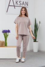 Костюм 25.2698 н Трикотаж двухнитка, колір Світле латте, 44(М), 46(L), 48(XL)