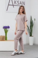 Костюм 25.2698 н Трикотаж двухнитка, колір Світле латте, 44(М), 46(L), 48(XL) - Зображення 2