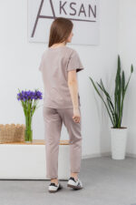 Костюм 25.2698 н Трикотаж двухнитка, колір Світле латте, 44(М), 46(L), 48(XL) - Зображення 3