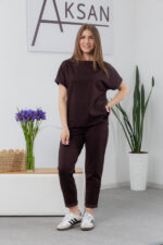 Костюм 25.2698 н Трикотаж двухнитка, колір Темний шоколад, 44(М), 46(L), 48(XL)