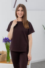 Костюм 25.2698 н Трикотаж двухнитка, колір Темний шоколад, 44(М), 46(L), 48(XL) - Зображення 4