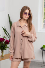 Костюм 25.2660 н Американський креп, колір Латте, 40(XS), 42(S), 44(М) - Зображення 4