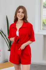 Костюм 25.2692 н Американський креп, колір Червоний, 42(S), 44(М), 46(L) - Зображення 4