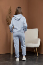Костюм 25.2595 н Трикотаж двухнитка, колір Срібно небесний, 40(XS), 42(S), 44(М) - Зображення 3