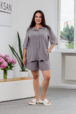 Костюм 25.2712 б Американський креп, колір Темно сірий, 46(L), 48(XL), 50(ХХL)