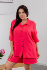 Костюм 25.2712 б Американський креп, колір Кораловий, 46(L), 48(XL), 50(ХХL) - Зображення 4