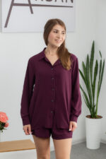 Костюм 25.2660 н Американський креп, колір Бургунді, 40(XS), 42(S), 44(М) - Зображення 4